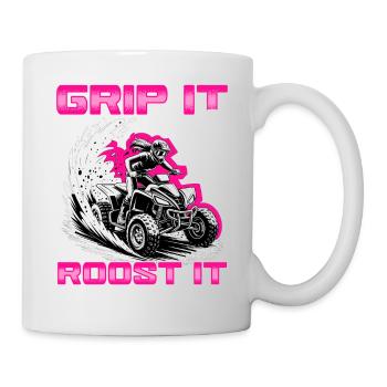 Quad ATV Woman Girl Four Wheeler - Mug - white - Right