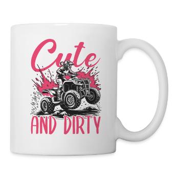 Quad ATV Woman Girl Four Wheeler - Mug - white - Right