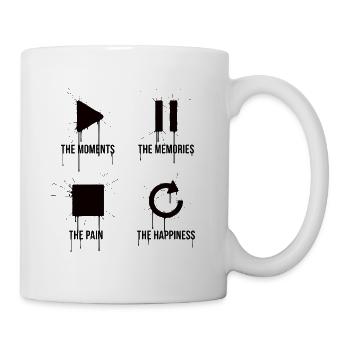 Pleine conscience, moments, souvenirs, bonheur - Mug blanc - blanc - Droite