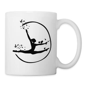 Gymnaste avec fanfare Gymnastique rythmique - Mug blanc - blanc - Droite