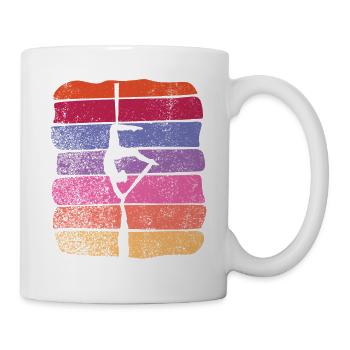 Vertical Cloth Vintage Aerial Acrobatics Aerial Silk - Mug - white - Right