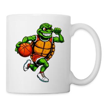 Basketball Schildkröte - Tasse - Weiß - Rechts