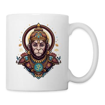 Affenkönig mit Om-Symbol - Tasse - Weiß - Rechts
