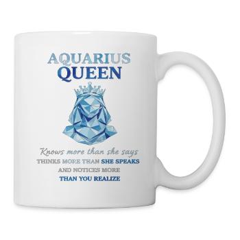 Aquarius Queen Sternzeichen Wassermann - Tasse - Weiß - Rechts