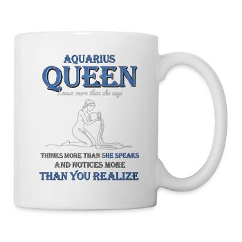 Aquarius Queen Sternzeichen Wassermann - Tasse - Weiß - Rechts