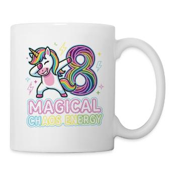 8 Conception de la Licorne d’Énergie du Chaos Magique - Mug blanc - blanc - Droite