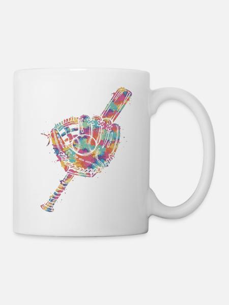 Ball- und Schlägerhandschuh mehrfarbig - Tasse - Weiß