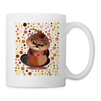 Points de castor - Mug blanc - blanc - Droite