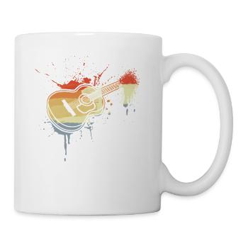 Guitar Sketch Vintage Look - Mug - white - Right