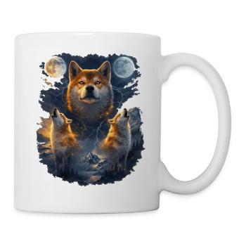 Shiba Inu Zwei Monde - Tasse - Weiß - Rechts