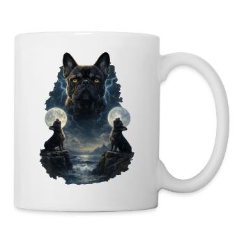 Frenchie Bouledogue Français Deux Lunes - Mug blanc - blanc - Droite