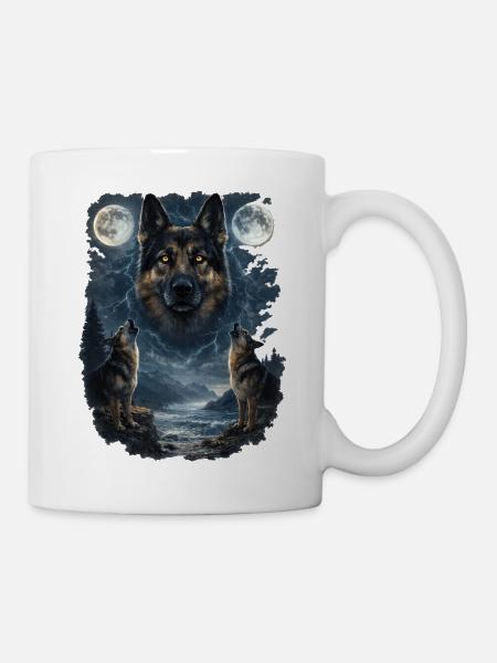Zwei Monde German Sheperd - Tasse - Weiß
