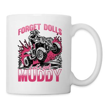 Quad ATV Woman Girl Four Wheeler - Mug - white - Right
