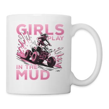 Quad ATV Woman Girl Four Wheeler - Mug - white - Right