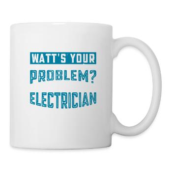 Elektriker Elektroniker Elektroinstallateur - Tasse - Weiß - Rechts