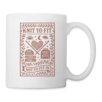 Knitting instead of fitting | Men's Wool - Mug - white - Right
