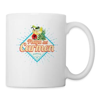 Playa del Carmen Mexiko Retro Cocktail Souvenir - Tasse - Weiß - Rechts