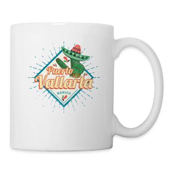 Puerto Vallarta Jalisco in Mexiko Vintage Souvenir - Tasse - Weiß - Rechts