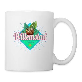 Willemstad Curacao Retro Holiday Caribbean Souvenir - Mug - white - Right