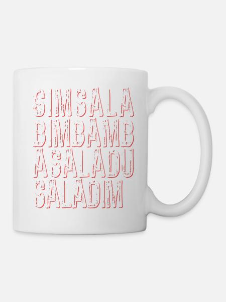 Simsalabimbambasaladusaladim - Tasse - Weiß
