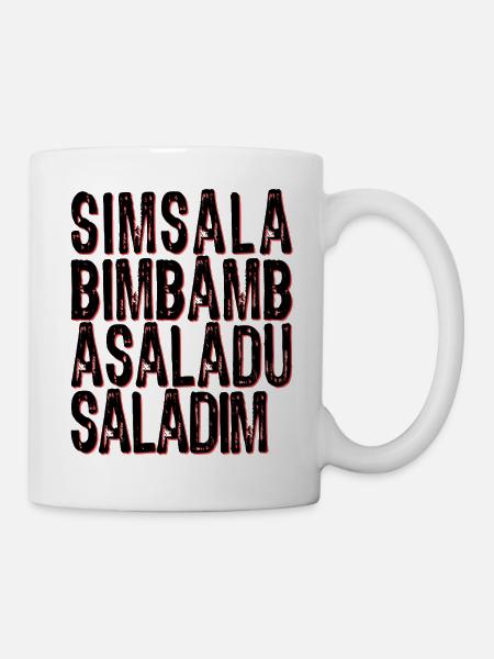 Simsalabimbambasaladusaladim - Tasse - Weiß