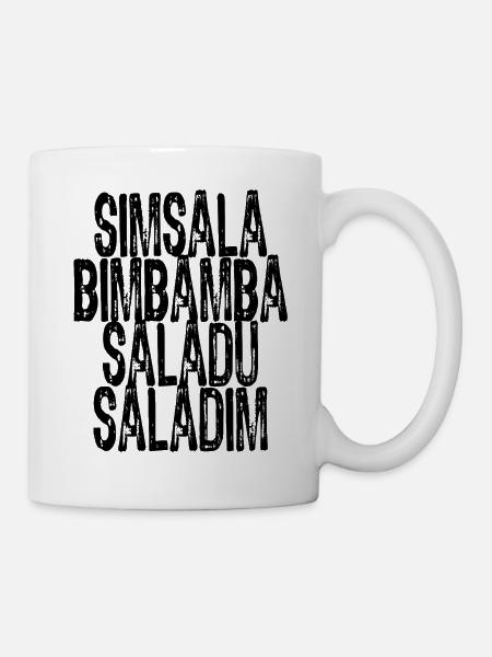 Simsalabimbambasaladusaladim - Tasse - Weiß