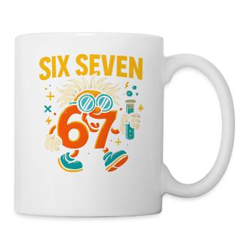 Six Seven 67 Idée de cadeau pour nerds sur l’humour scientifique - Mug blanc - blanc - Droite