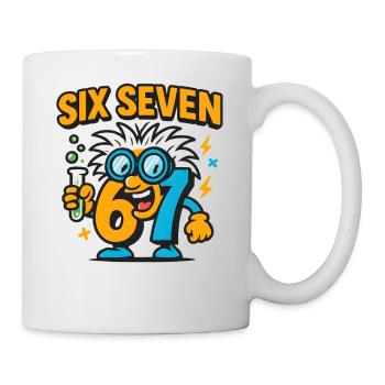 Six Seven 67 Idée de cadeau pour nerds sur l’humour scientifique - Mug blanc - blanc - Droite