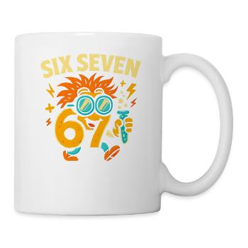 Six Seven 67 Idée de cadeau pour nerds sur l’humour scientifique - Mug blanc - blanc - Droite
