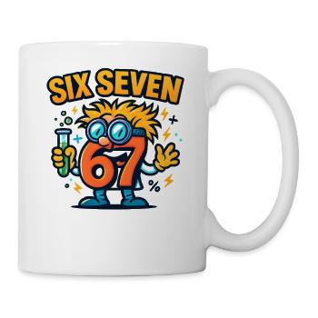 Six Seven 67 Idée de cadeau pour nerds sur l’humour scientifique - Mug blanc - blanc - Droite