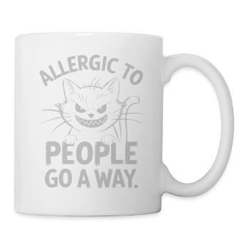 Cat Allergic To People, Funny - Mug - white - Right