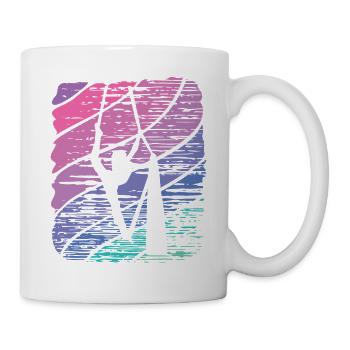 Vertical Cloth Vintage Aerial Acrobatics Aerial Silk - Mug - white - Right