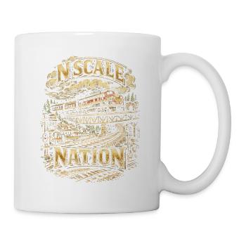 Réseau de trains miniatures N Scale Nation - Mug blanc - blanc - Droite