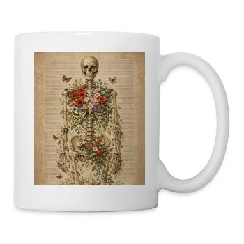 Skeleton Flower Nature Floral Gothic Fairycore - Mug - white - Right