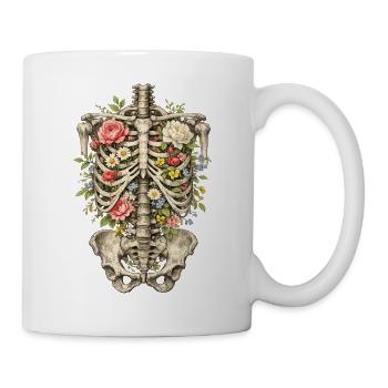 Skeleton Flower Nature Floral Gothic Fairycore - Mug - white - Right