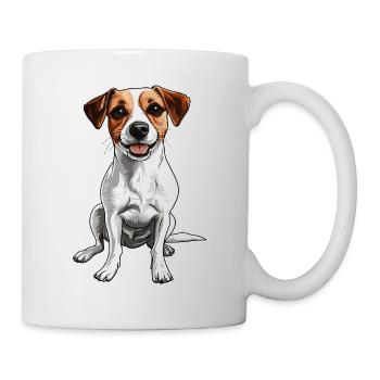 Jack Russell joyeux - Mug blanc - blanc - Droite