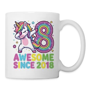 Awesome Since 2018 Einhorn Regenbogen 8 - Tasse - Weiß - Rechts