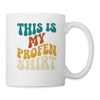 Voici mon t-shirt colorblock groovy - Mug blanc - blanc - Droite