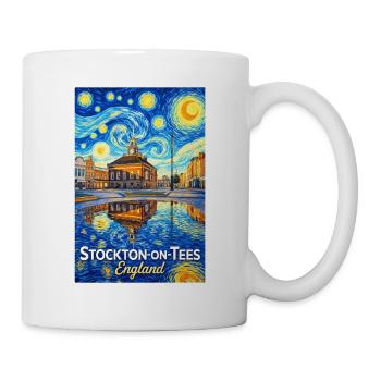Stockton, Starry Town, Angleterre - Mug blanc - blanc - Droite