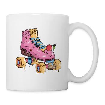 Patins à roulettes Crème glacée Patins à roulettes Patins à roulettes - Mug blanc - blanc - Droite