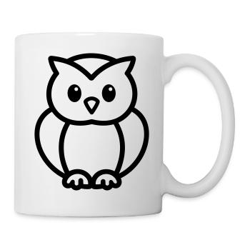 chouette - Mug blanc - blanc - Droite