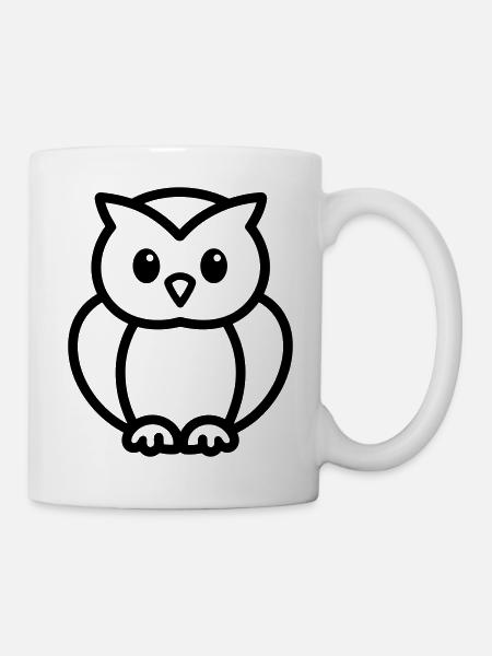 Eule - Tasse - Weiß