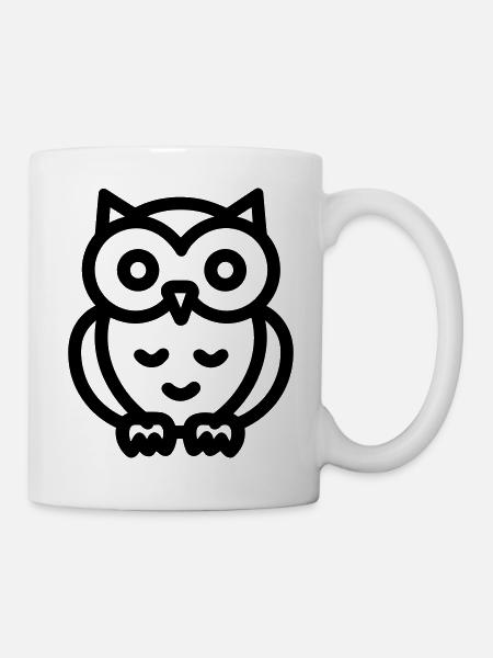Eule - Tasse - Weiß