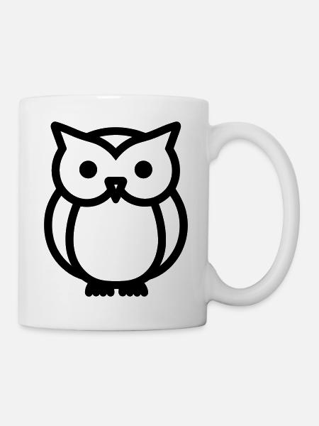 Eule - Tasse - Weiß