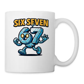 Six Seven 67 Italian Brainrot Robot Meme Humor - Mug - white - Right