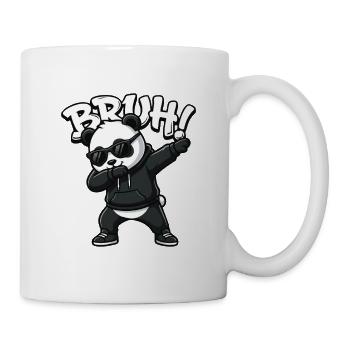Bruh Panda Dabbing Cool Panda Bear Funny - Mug - white - Right