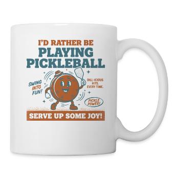 Pickleball Funny Player Playing Pickle Ball Love - Mug - white - Right