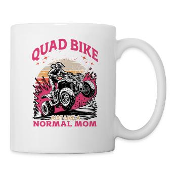 Quad ATV Woman Girl Four Wheeler - Mug - white - Right
