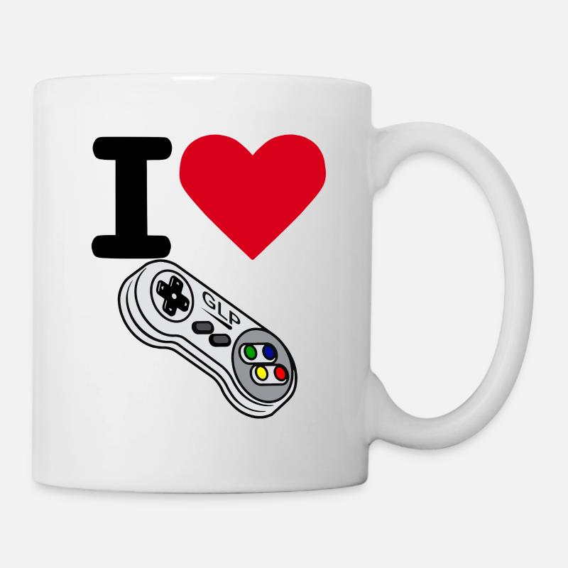 J’adore la manette GLP rétro gamer - Mug blanc - blanc