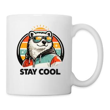 Stay Cool Polar Bear in Retro Sunglasses Look - Mug - white - Right